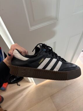 adidas Samba Platform Sneaker - Black, White, Brown